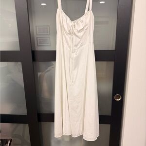 White Corset Midi Dress